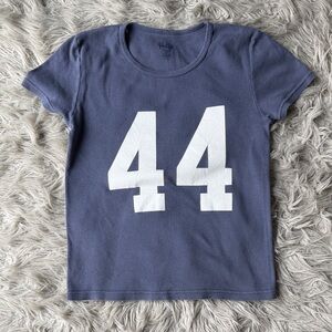 Brandy Melville Navy Blue 44 Graphic Tee